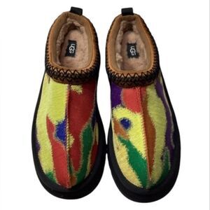 Ugg Tazz Pridepop rainbow Slippers yellow green‎ black